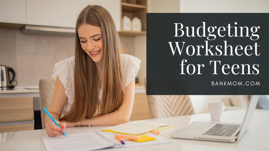 teen budget worksheet